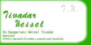 tivadar weisel business card